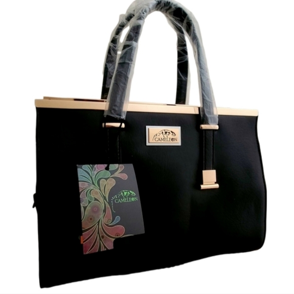 Chameleon Handbags - Cameleon CORA Discreetly Purse Black / Gold NEW Tote Bag Concealed Carry